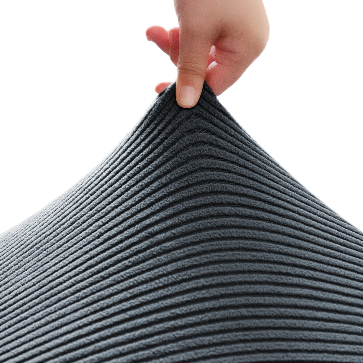 Housse de canapé extensible en jacquard à motif fleuri, gros plan sur le tissu