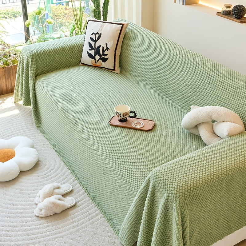 Housse de canapé, gros plan sur le tissu