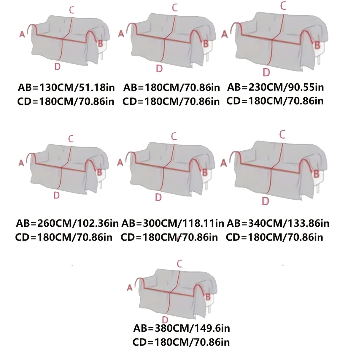 Housse de canapé en polyester à housses séparées — détail de la matière : polyester Image