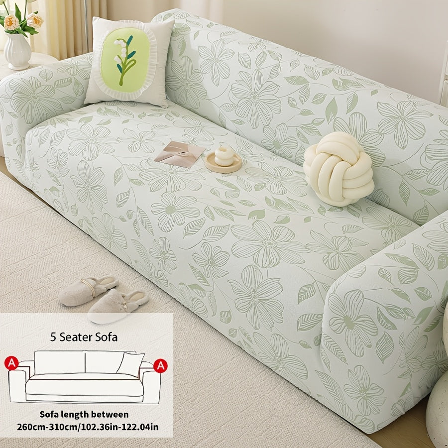 Housse de canapé extensible en polyester, mise en situation