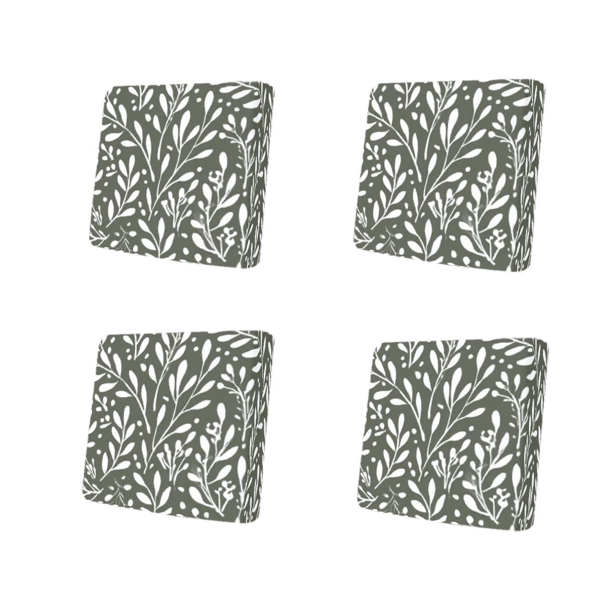 Housse de canapé en fibre de lait imprimée à motif feuillage, tissu de 140 à 160 g/m² Image