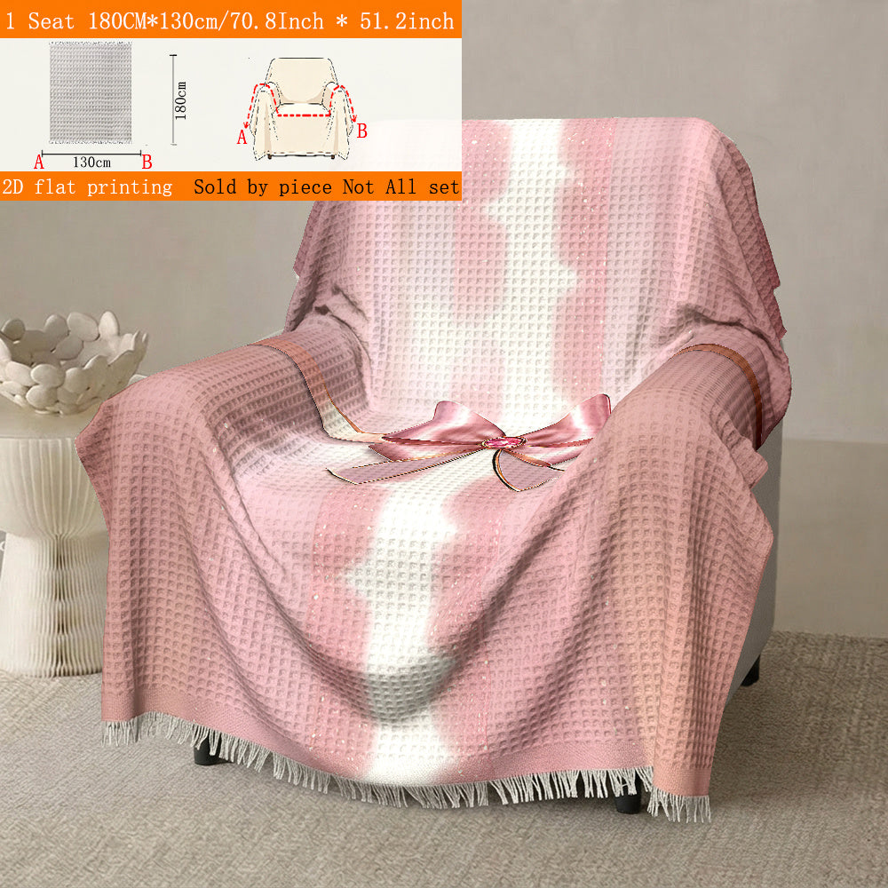 Housse de canapé épaisse en polyester imprimée à motif fleuri — détail de la matière : polyester
