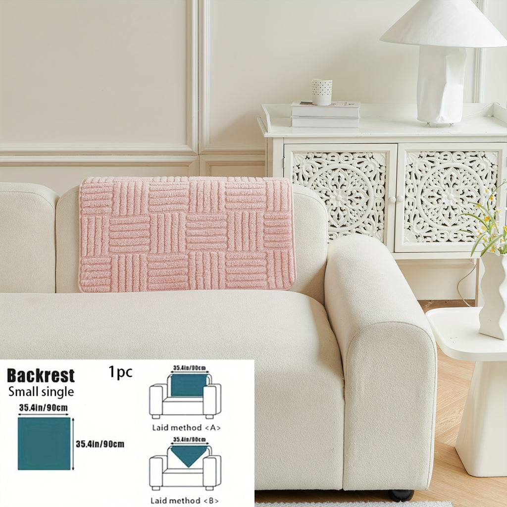 Housse de canapé en velours jacquard à motif bohème antidérapante, visuel produit