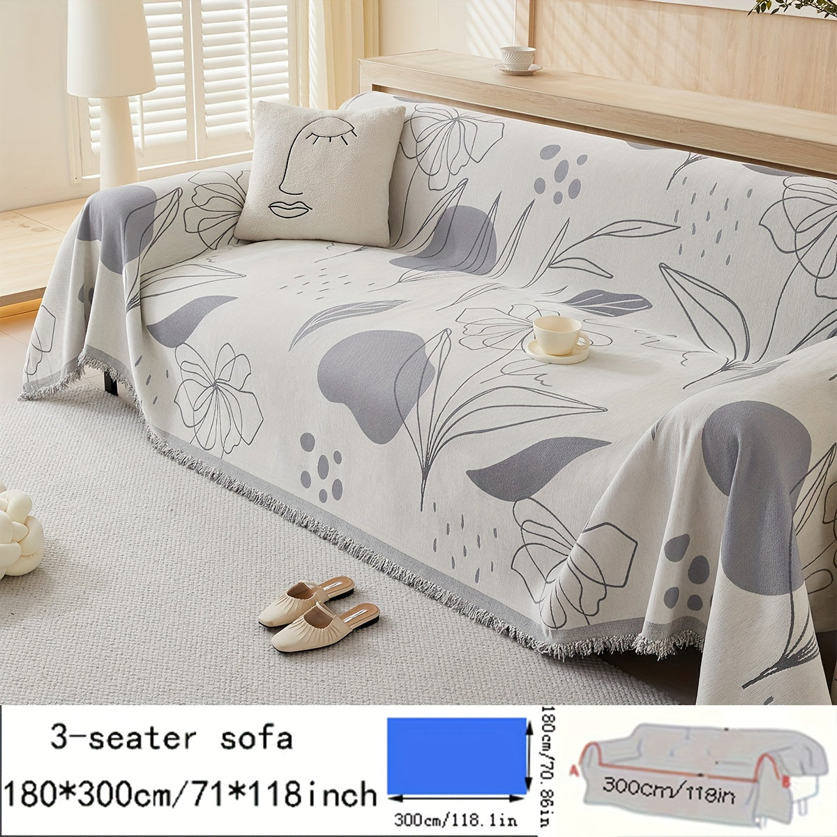 Housse de canapé, gros plan sur le tissu