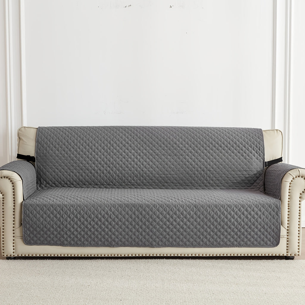 Housse de canapé légère en polyester antidérapante, gros plan sur le tissu