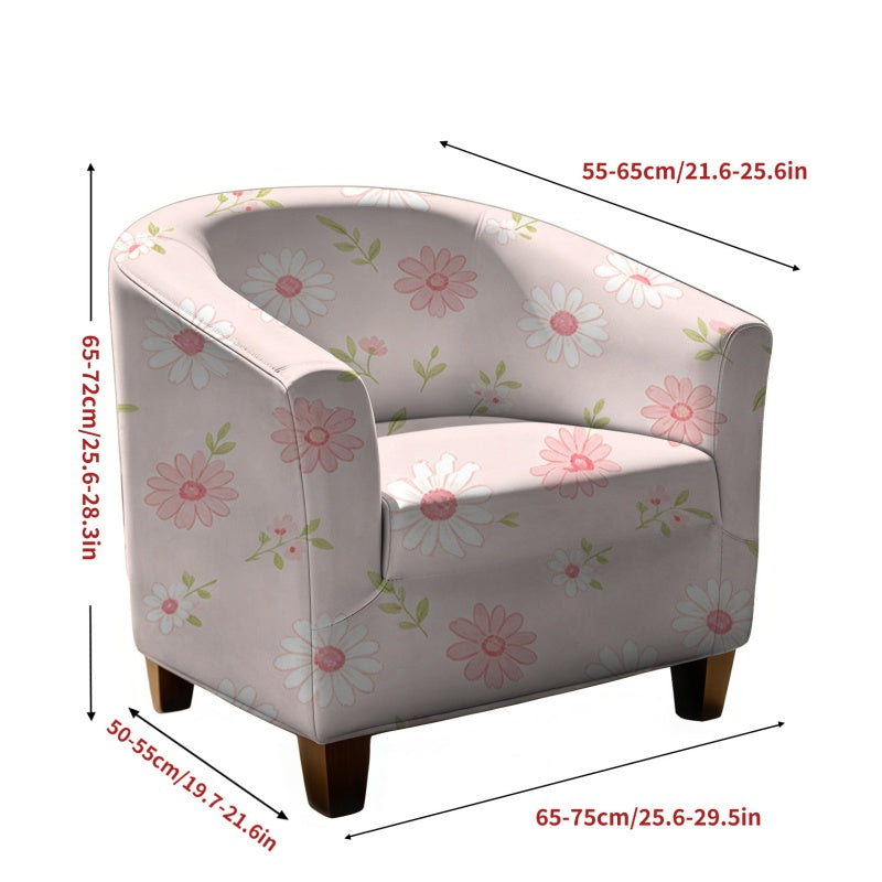 Housse de canapé extensible en fibre de lait imprimée à motif feuillage, compatible fauteuil Image