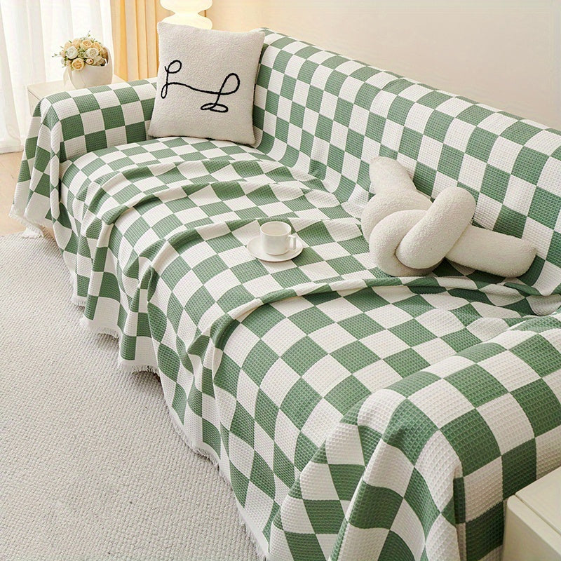 Housse de canapé, housse posée