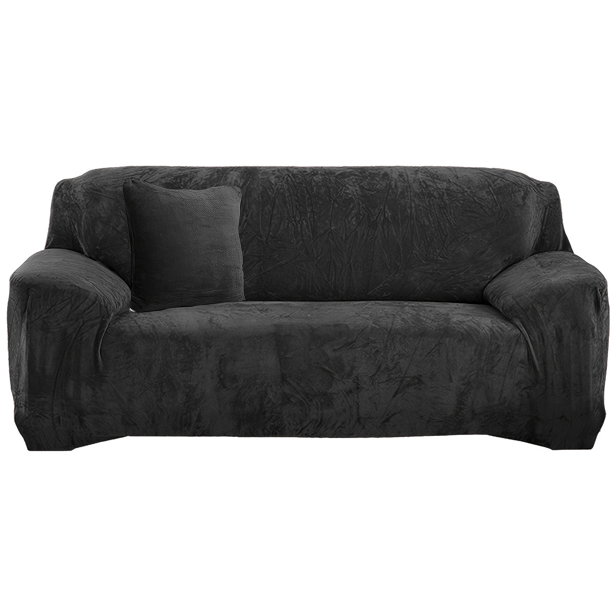 Housse de canapé épaisse extensible en peluche, vue d'ensemble