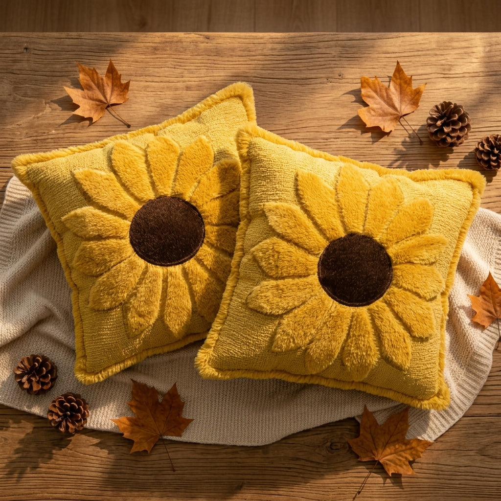Housse de canapé matelassée à motif tournesol, autre coloris