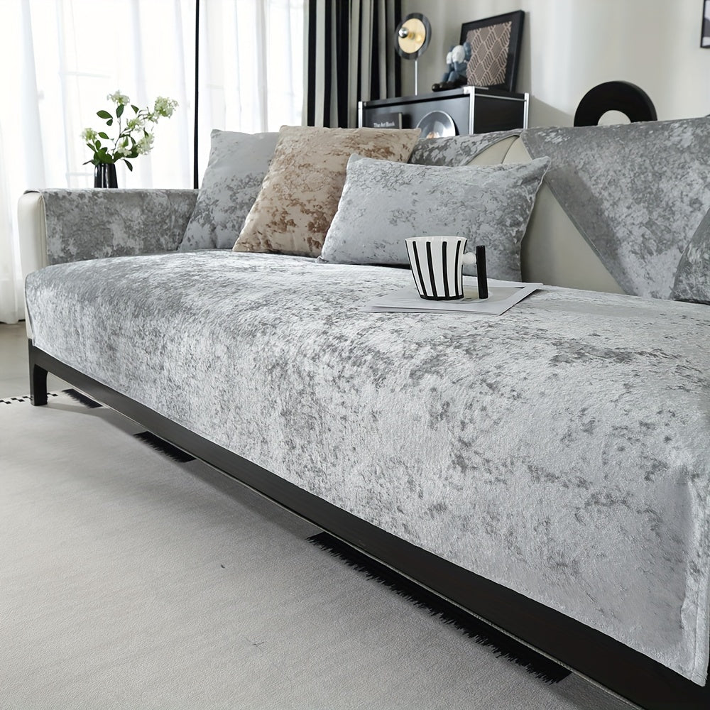 Housse de canapé en velours antidérapante à housses séparées, tissu de 500 g/m²