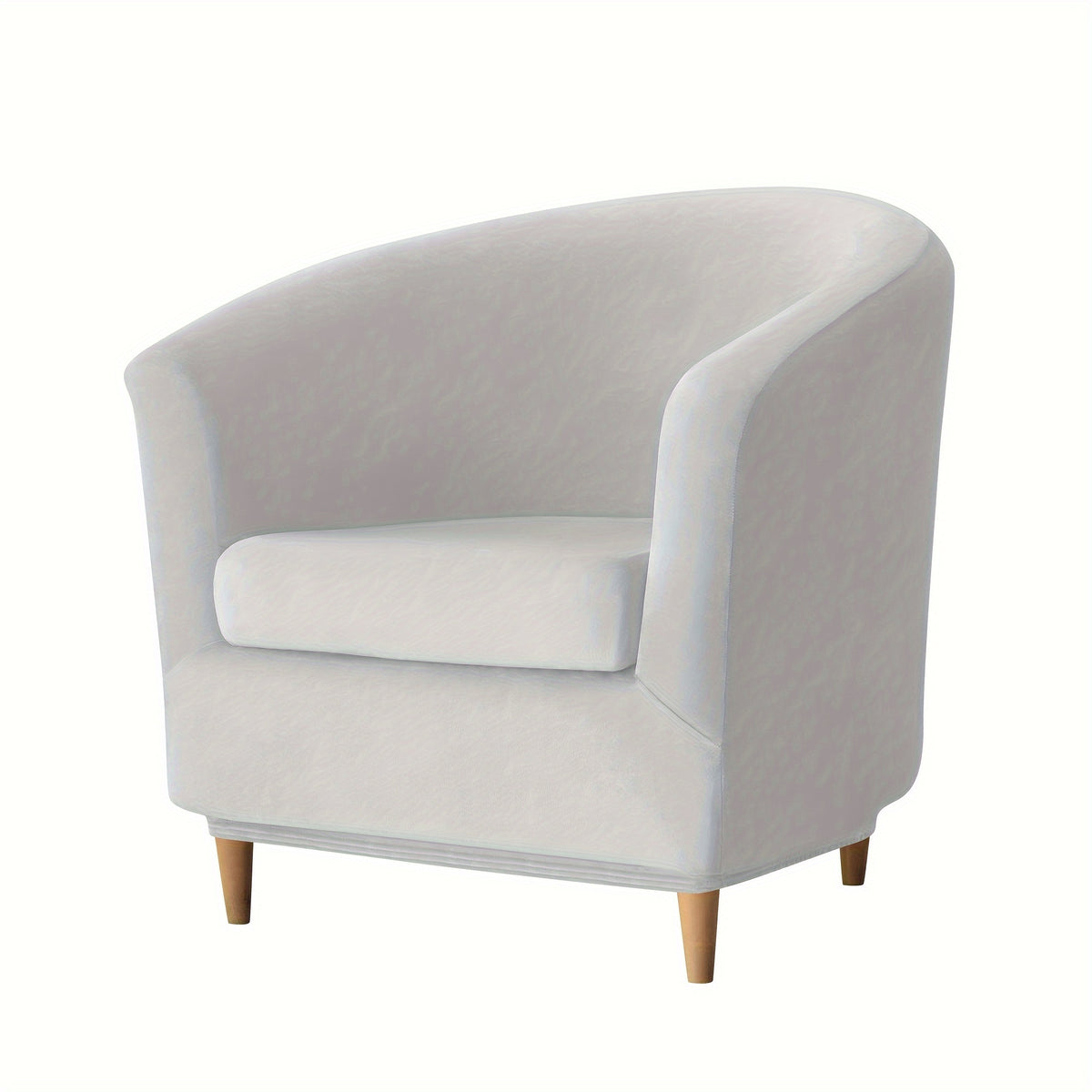 Housse de canapé extensible en polaire en fils teints, vue d'ensemble