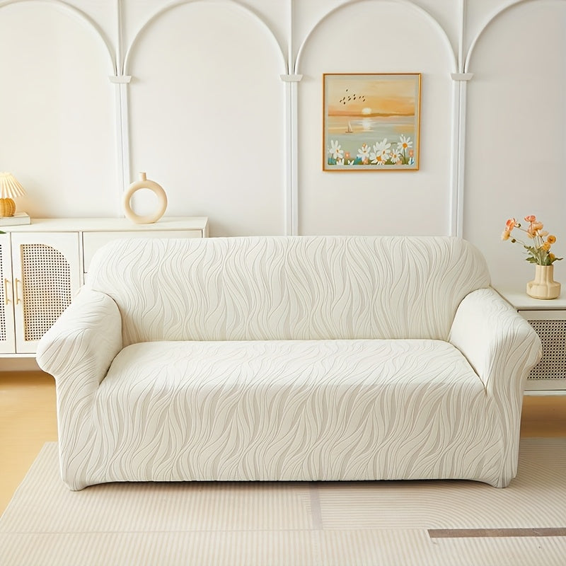 Housse de canapé extensible en tissu matelassé matelassée antidérapante, vue d'ensemble