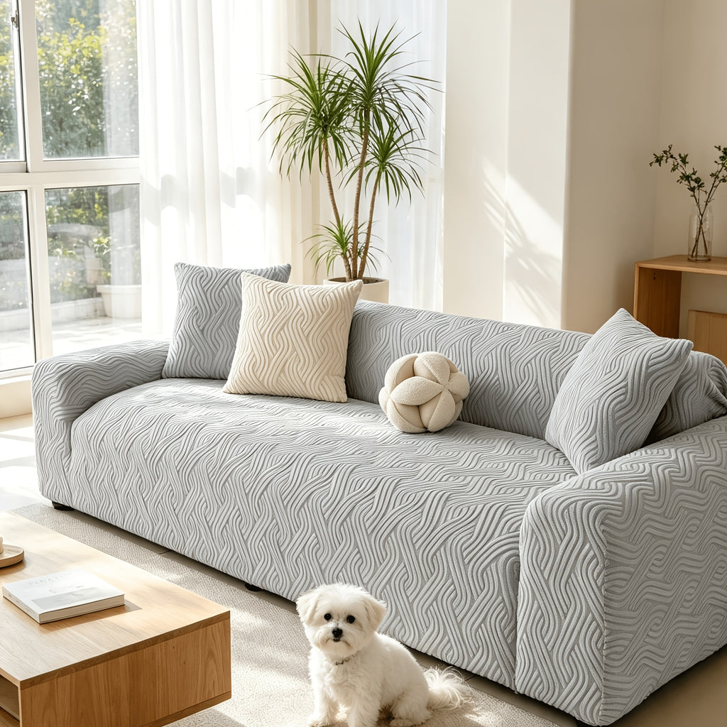 Housse de canapé en polaire à motif bohème, tissu de 250 à 300 g/m²
