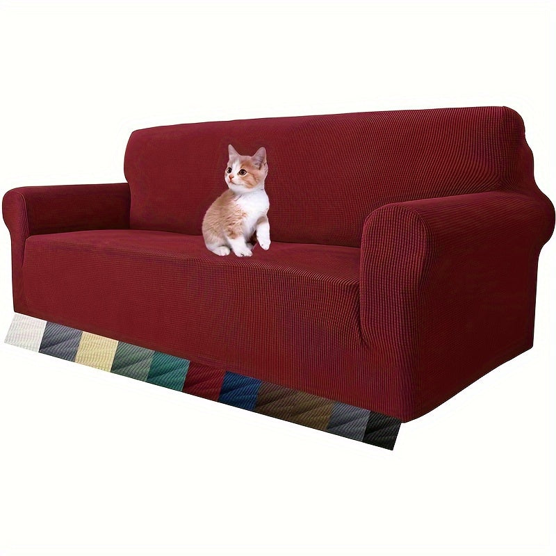 Housse de canapé épaisse extensible en polaire jacquard, tissu de 200 à 250 g/m²