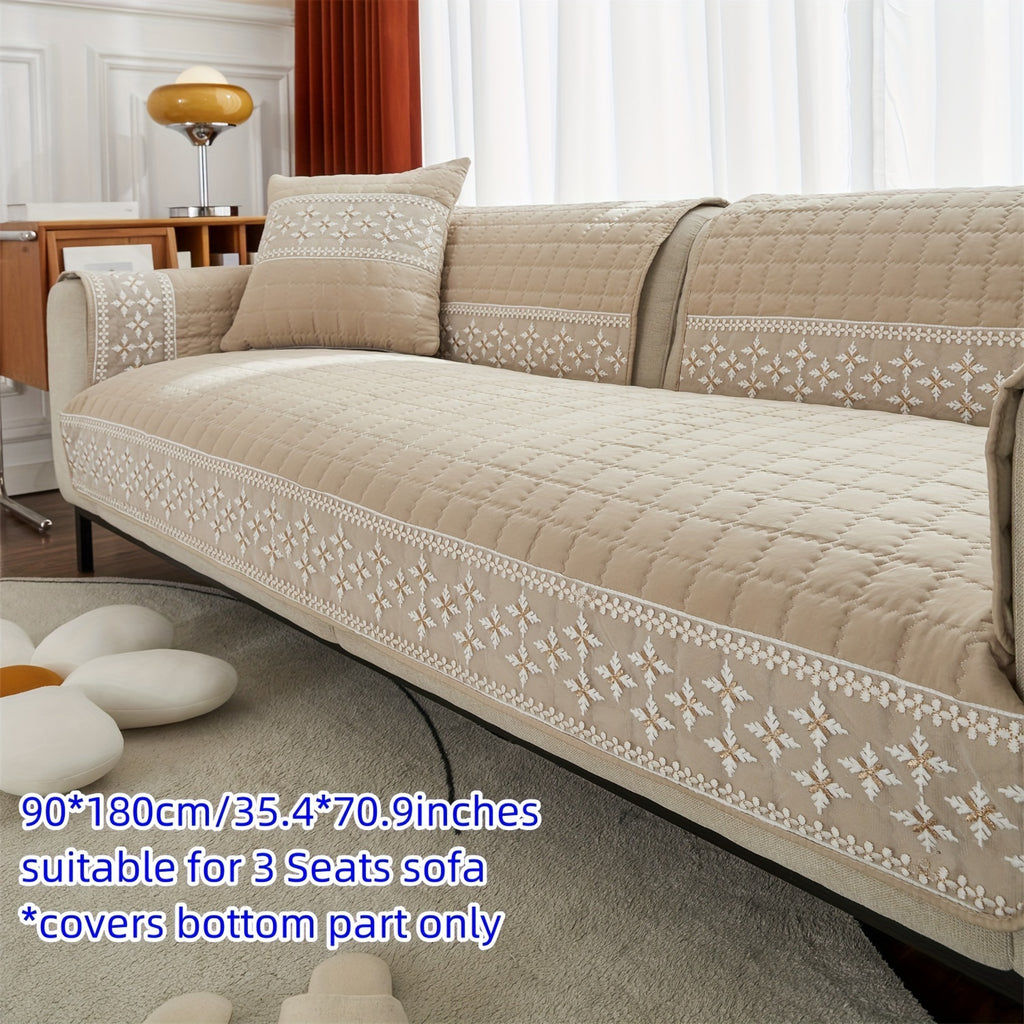 Housse de coussin matelassée à maille gaufrée antidérapante, vue d'ensemble