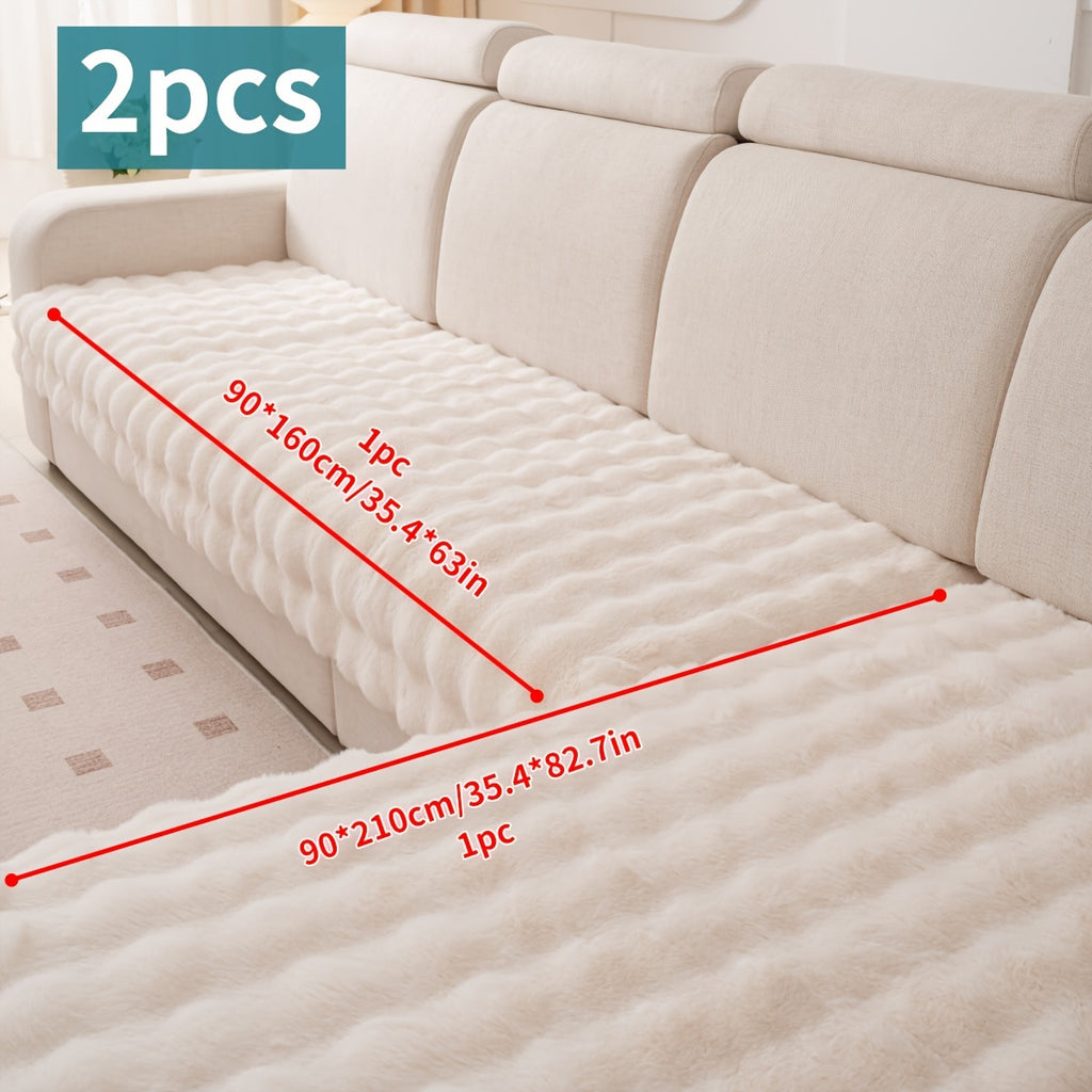 Housse de canapé en peluche antidérapante à housses séparées, tissu de 300 à 350 g/m²