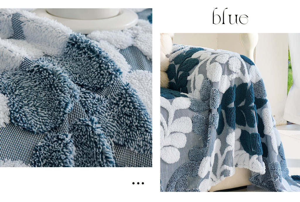 Housse de canapé épaisse en velours jacquard, gros plan sur le tissu