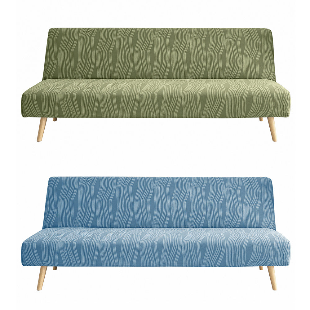 Housse de canapé extensible en jacquard antidérapante, gros plan sur le tissu