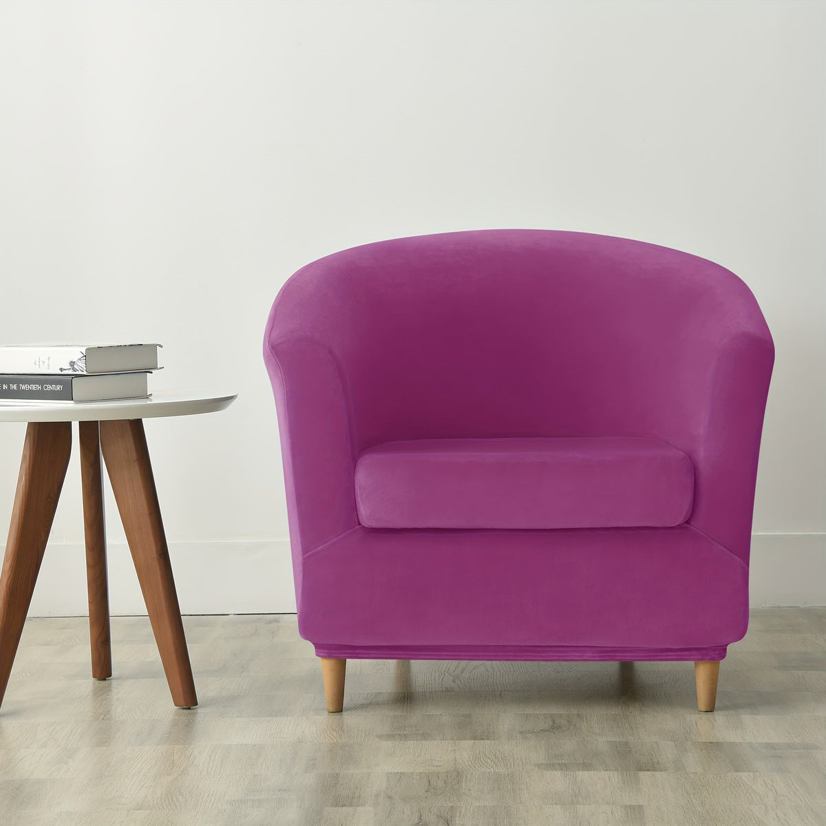 Housse de canapé extensible en velours à housses séparées pour fauteuil, détail de la finition