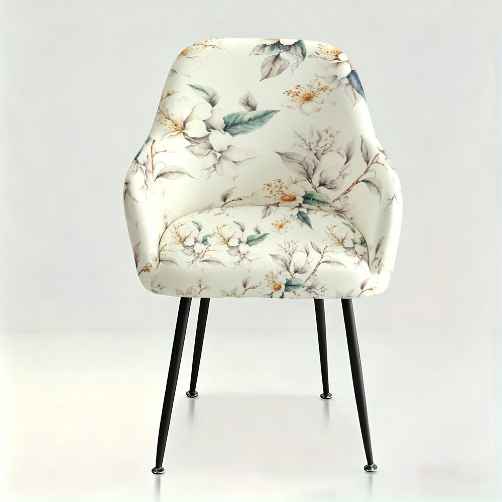 Housse de fauteuil extensible en fibre de lait imprimée au rendu glamour