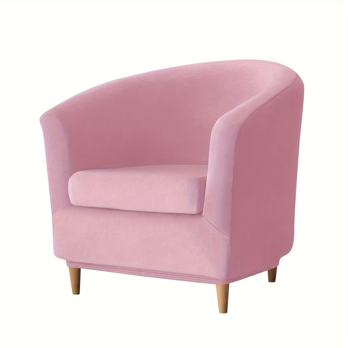 Housse de canapé extensible en polaire en fils teints, détail de l'ourlet