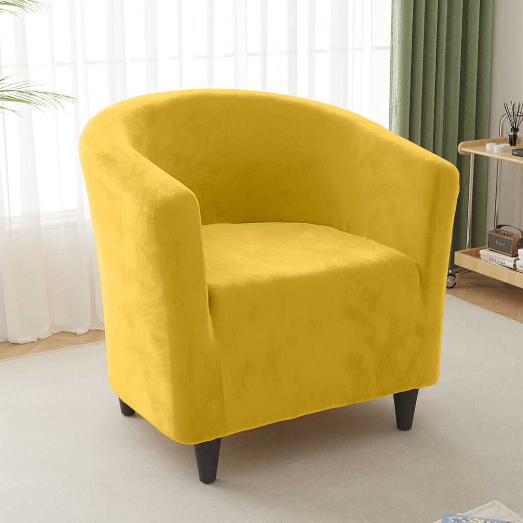 Housse de canapé épaisse extensible en velours pour fauteuil, vue d'ensemble