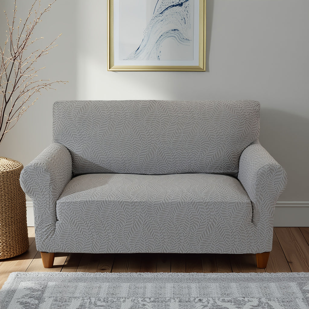 Housse de canapé extensible en polaire jacquard, gros plan sur le tissu