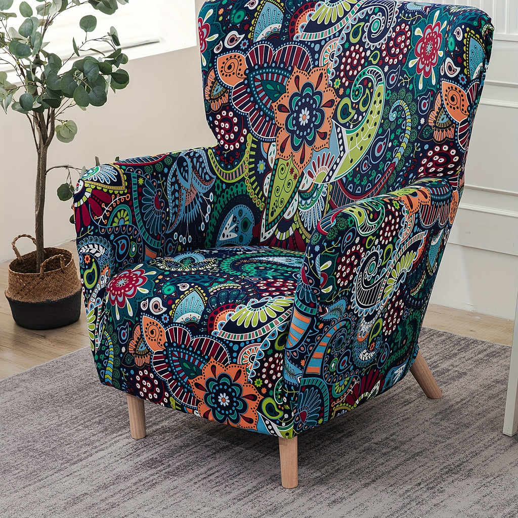 Housse de canapé extensible en fibre de lait d'esprit vintage, vue d'ensemble