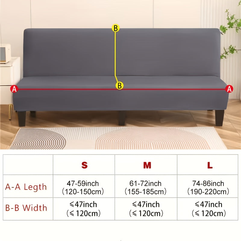 Housse de canapé extensible en polaire jacquard sans accoudoirs, gros plan sur le tissu