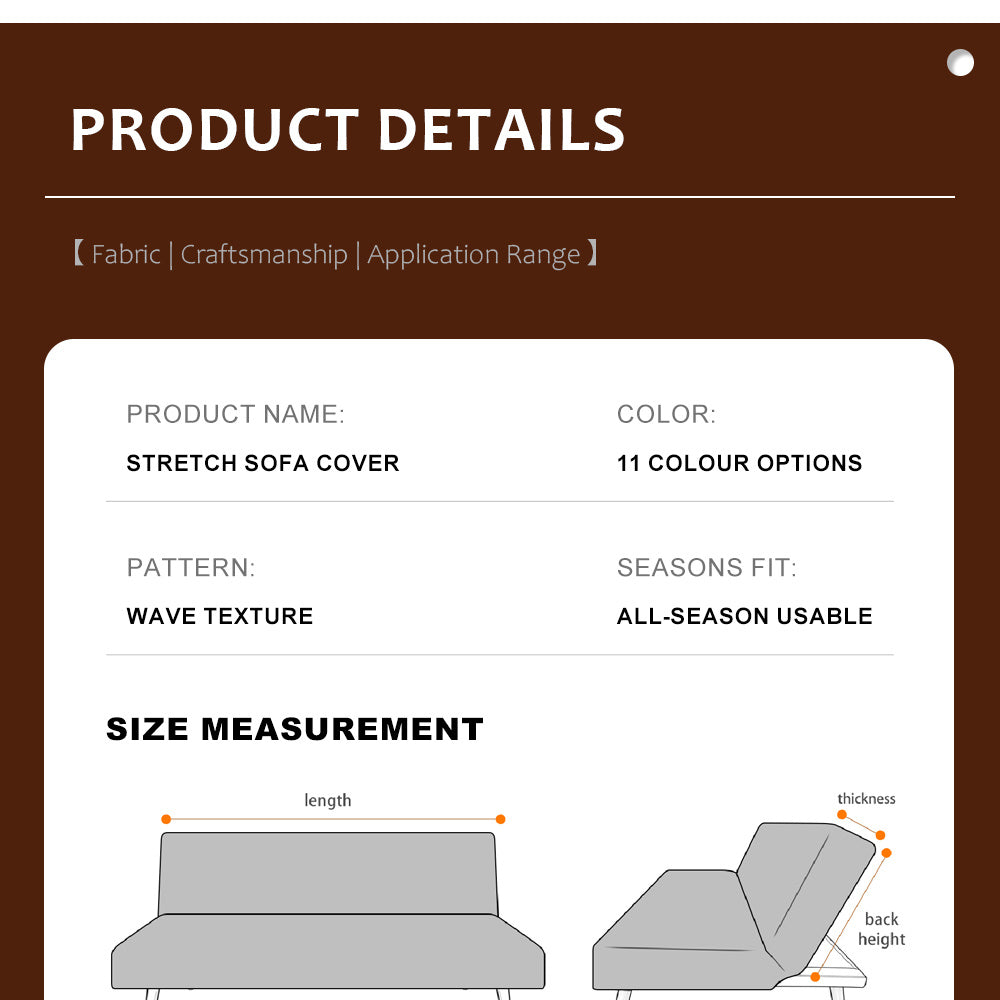 Housse de canapé extensible en jacquard antidérapante, mise en situation