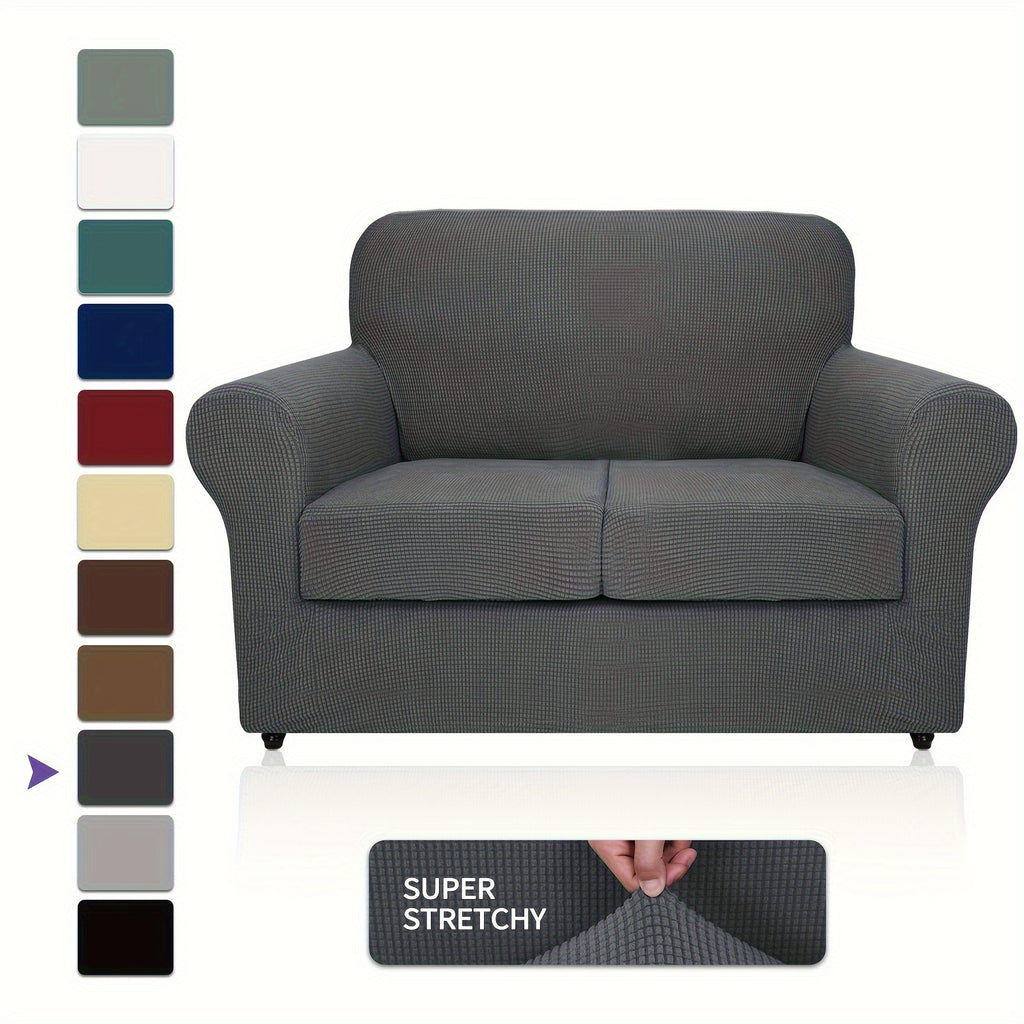 Housse de canapé épaisse extensible en polaire antidérapante, tissu de 200 à 250 g/m²