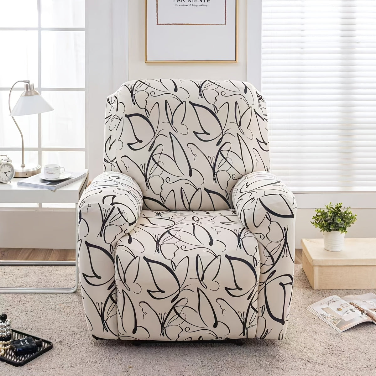 Protection de canapé extensible en jacquard avec poche de rangement — détail de la matière : jacquard