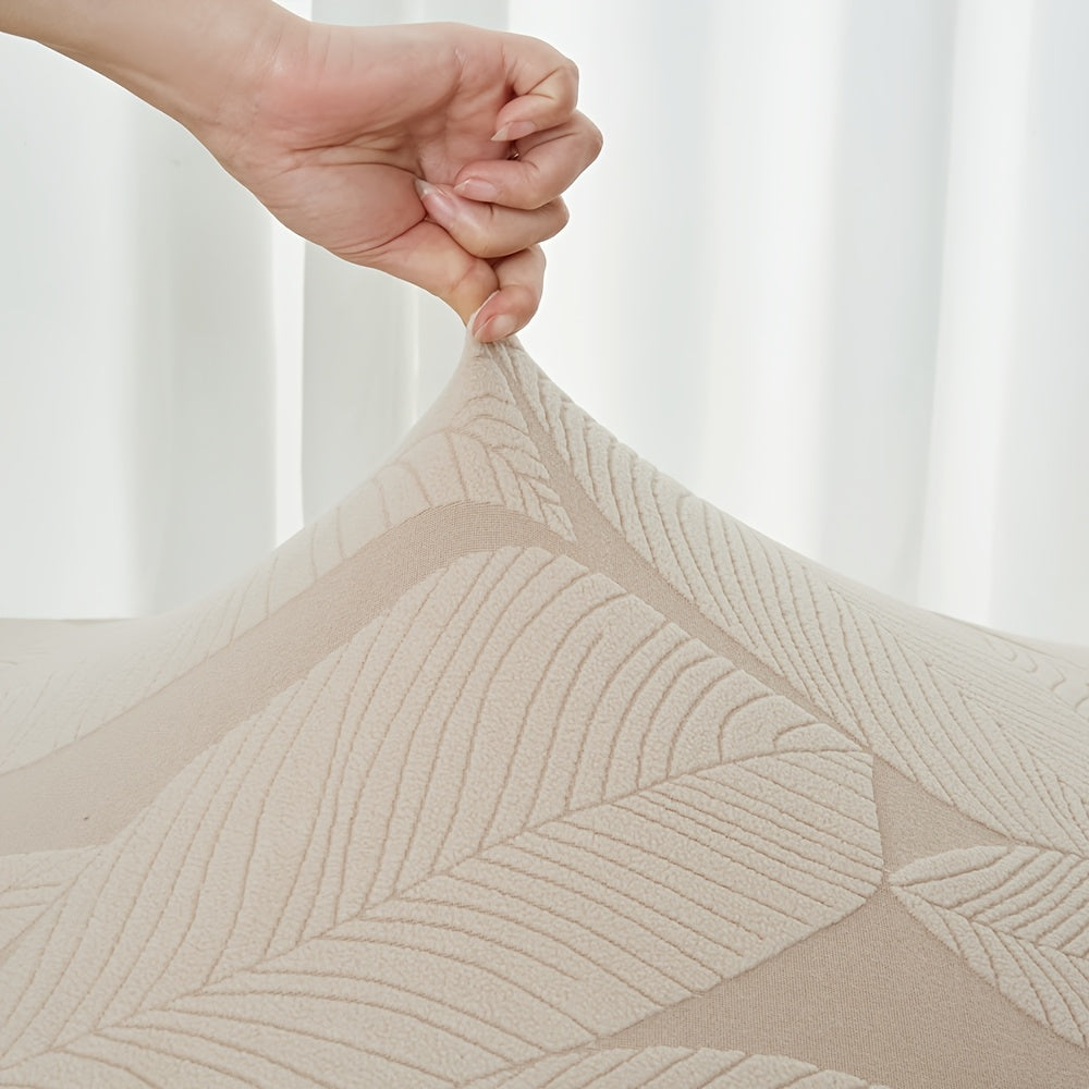 Housse de coussin en jacquard, gros plan sur le tissu
