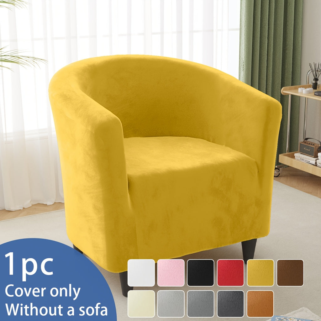 Housse de canapé épaisse extensible en velours pour fauteuil, vue d'ensemble