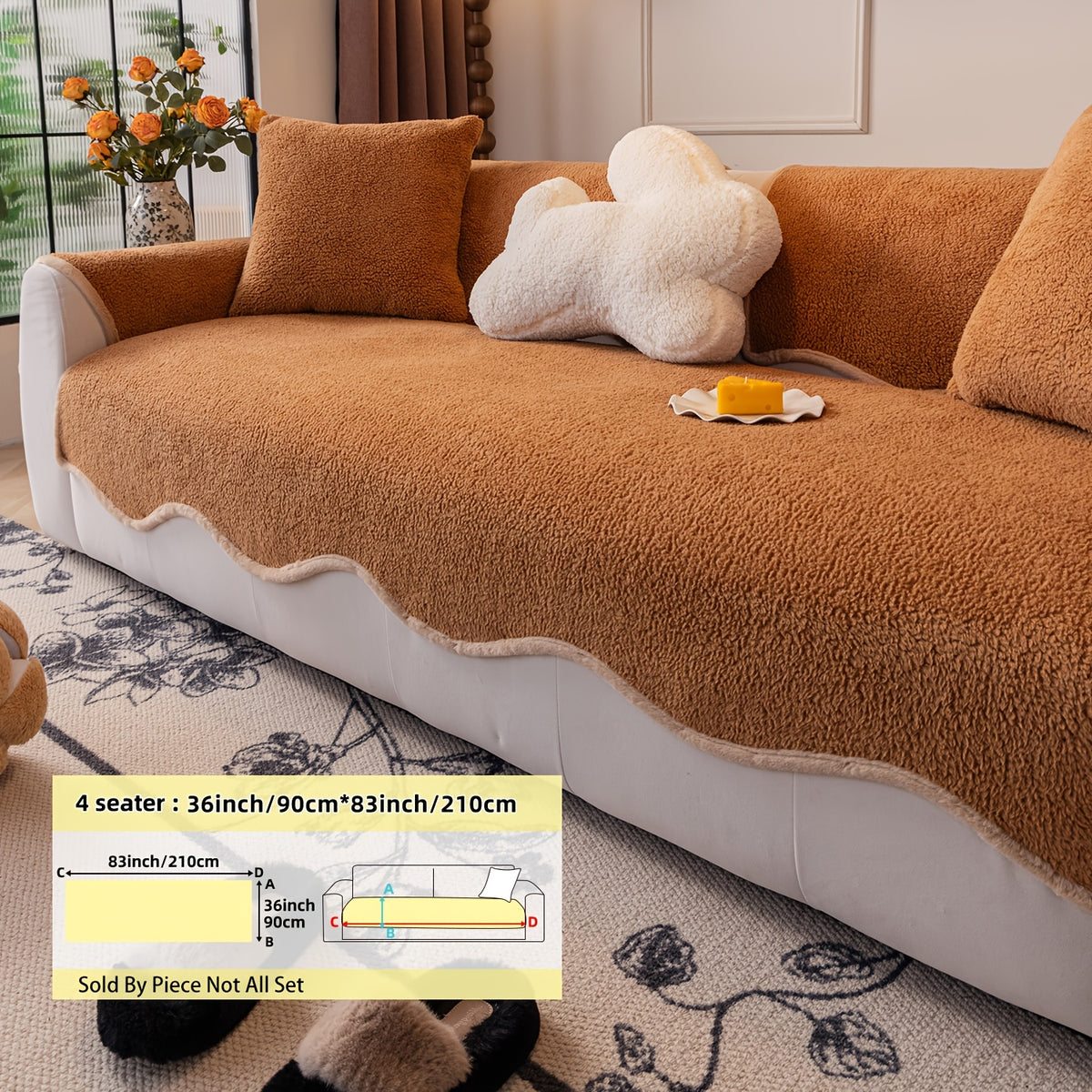 Housse de coussin matelassée antidérapante, autre coloris