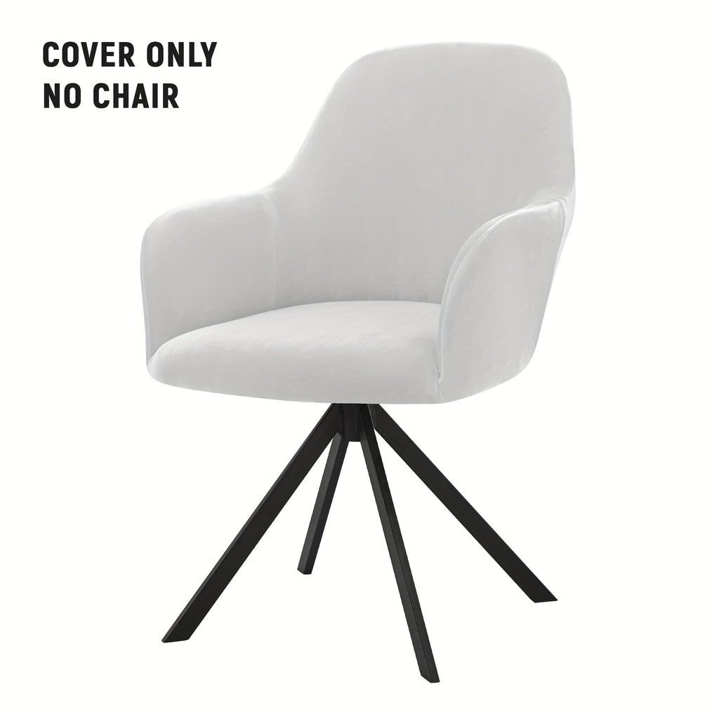 Housse de fauteuil extensible en velours, mise en situation