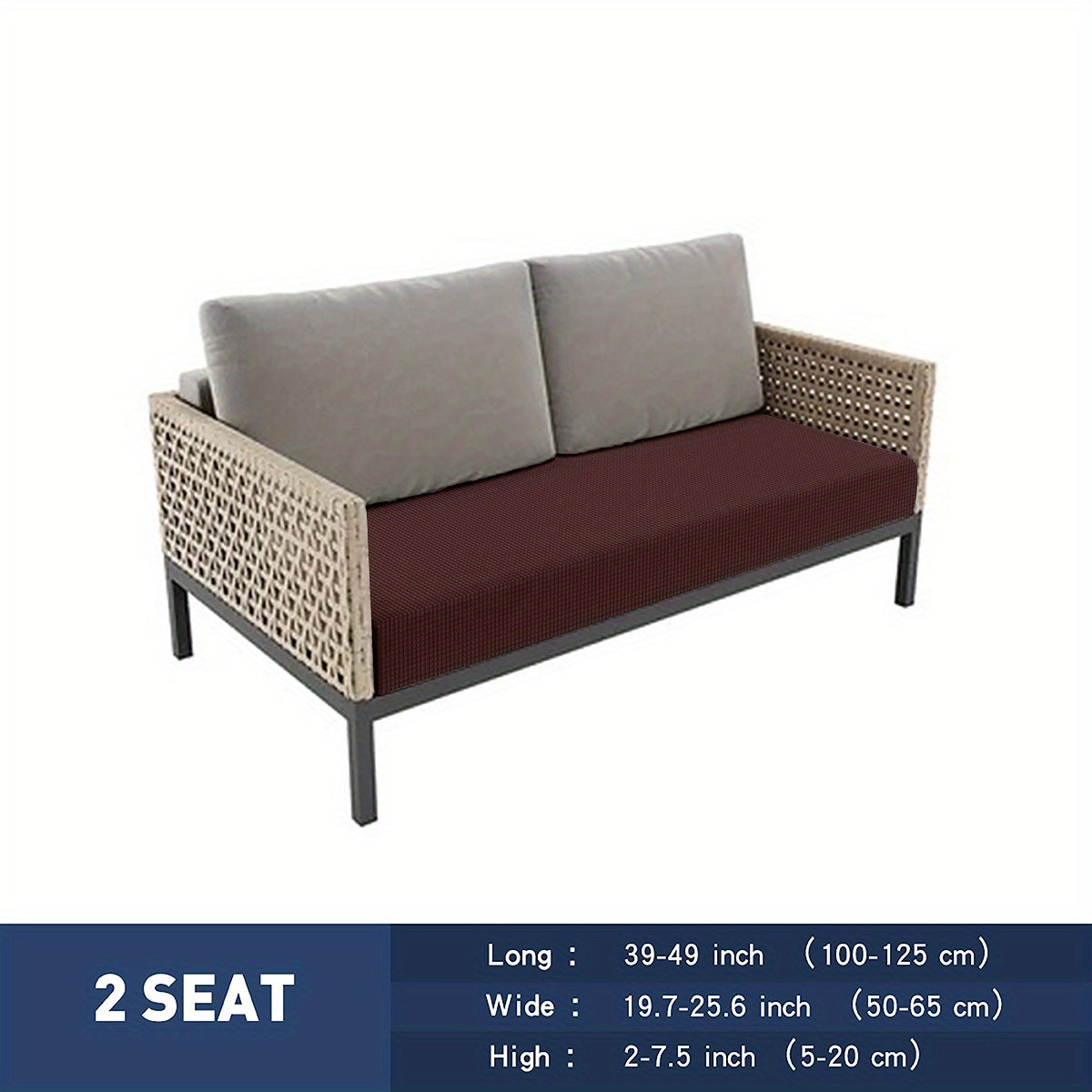 Housse de canapé épaisse extensible en velours côtelé, compatible fauteuil, canapé deux places, canapé trois places Image