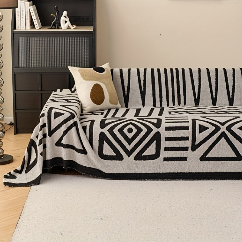 Housse de canapé en peluche antidérapante pour canapé d'angle, gros plan sur le tissu