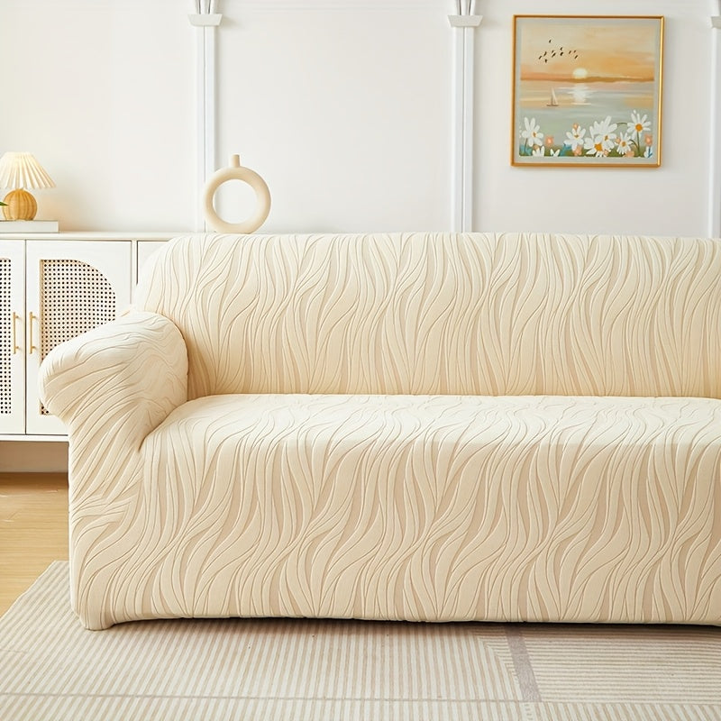 Housse de canapé extensible en tissu matelassé matelassée antidérapante, détail de la finition