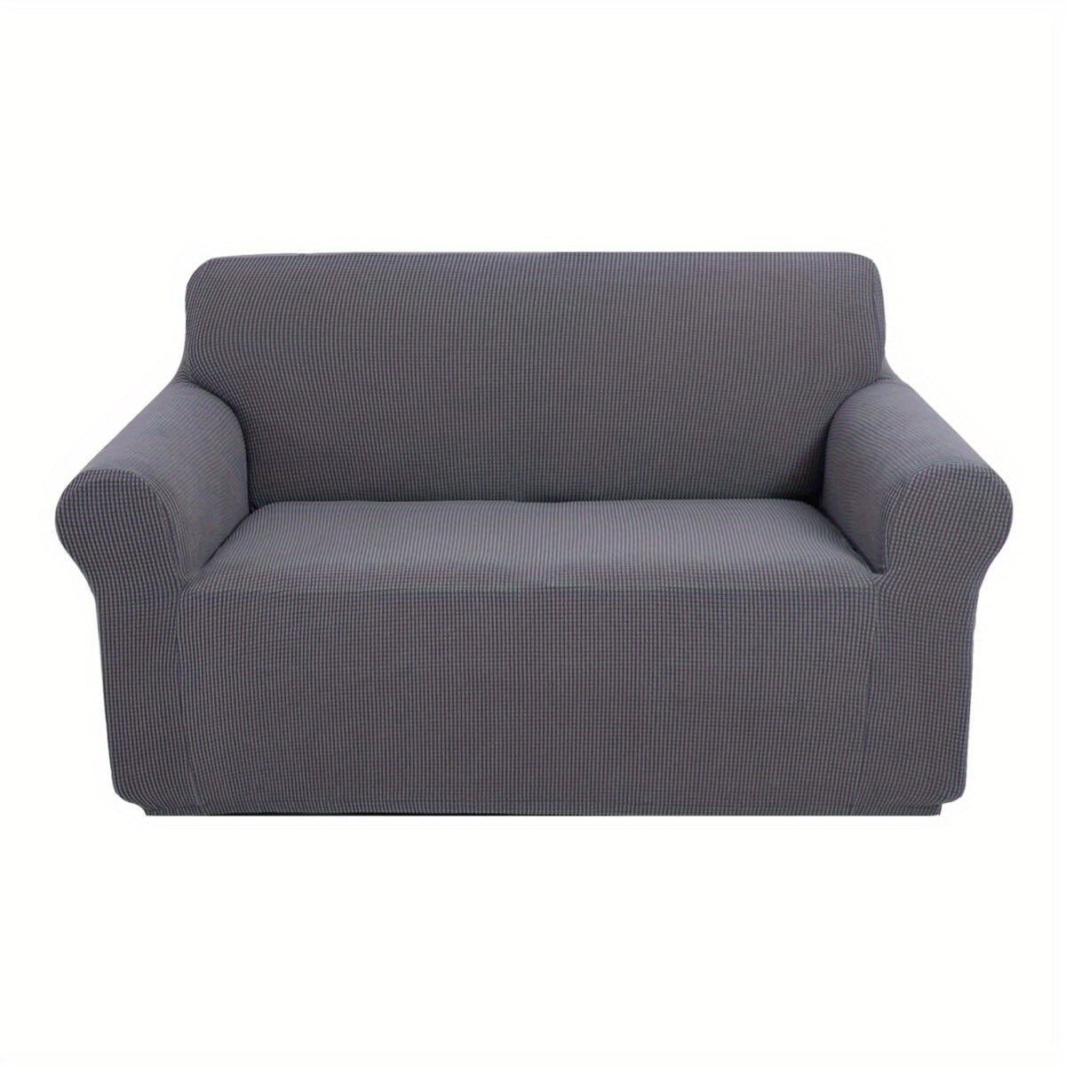 Housse de canapé épaisse extensible en polaire jacquard, mise en situation