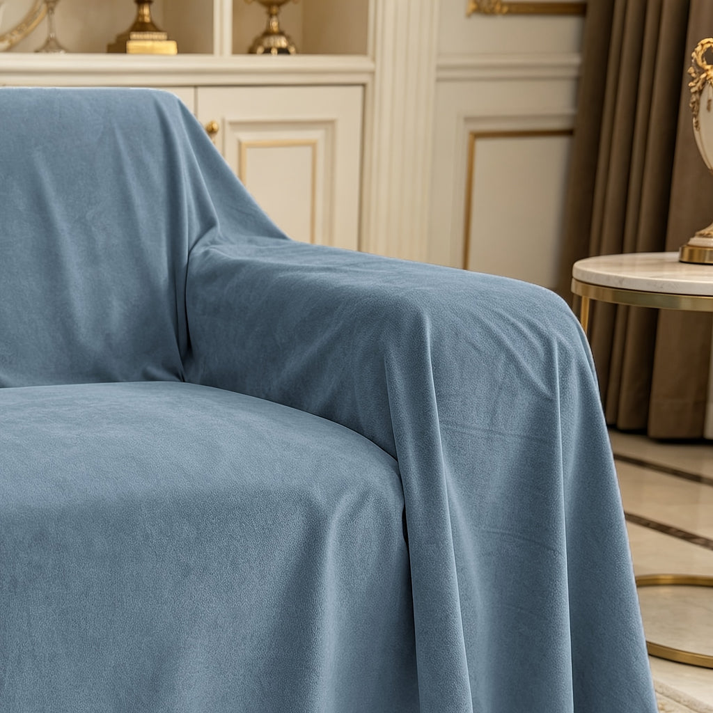 Housse de canapé épaisse en velours au rendu glamour, compatible fauteuil, canapé deux places, canapé trois places