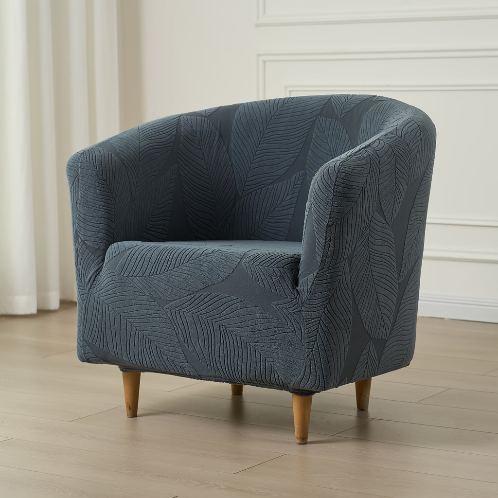 Housse de canapé extensible en polaire jacquard à motif feuillage, autre coloris