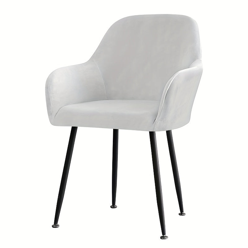 Housse de chaise épaisse extensible en velours, vue d'ensemble
