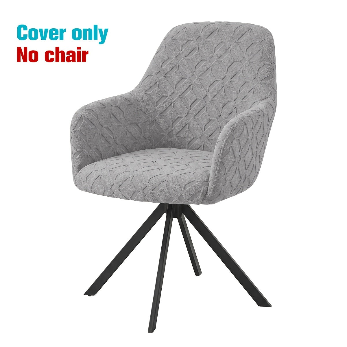 Housse de fauteuil extensible en polaire jacquard, vue d'ensemble