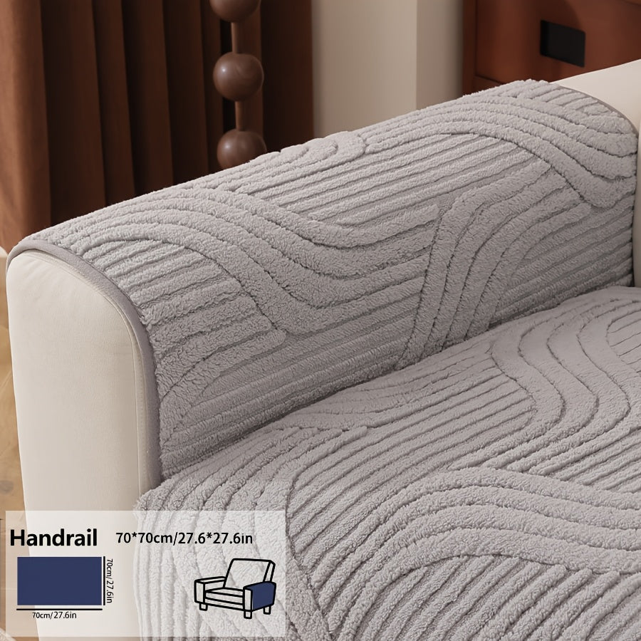 Housse de coussin épaisse en velours matelassée antidérapante d'esprit bohème, vue d'ensemble