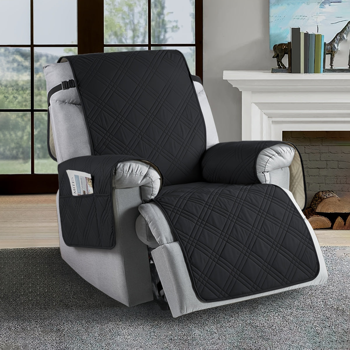 Housse de canapé avec poche de rangement, tissu de 200 à 250 g/m²