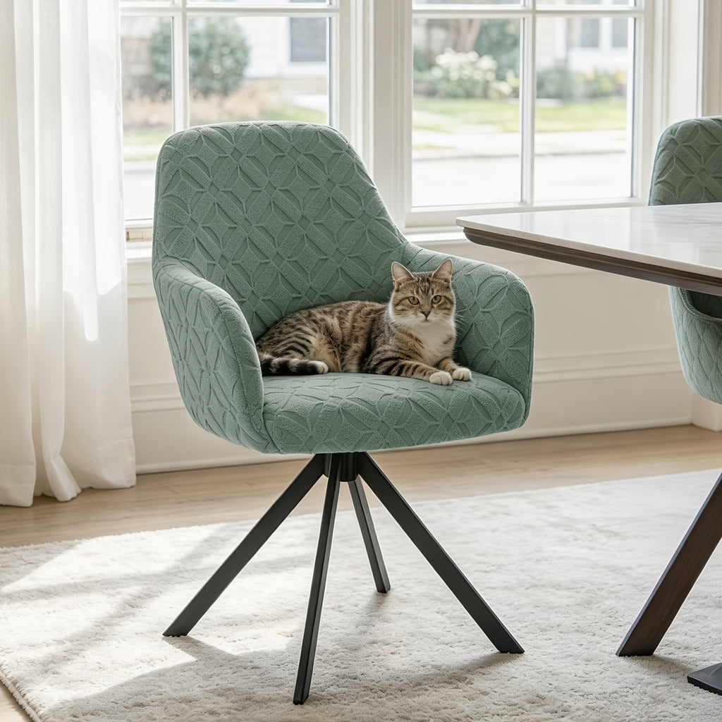Housse de fauteuil extensible en polaire jacquard, visuel produit