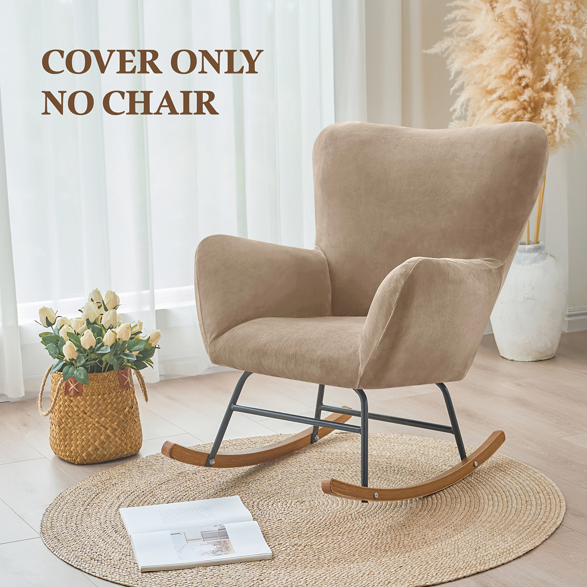 Housse de fauteuil extensible en velours pour fauteuil, compatible fauteuil