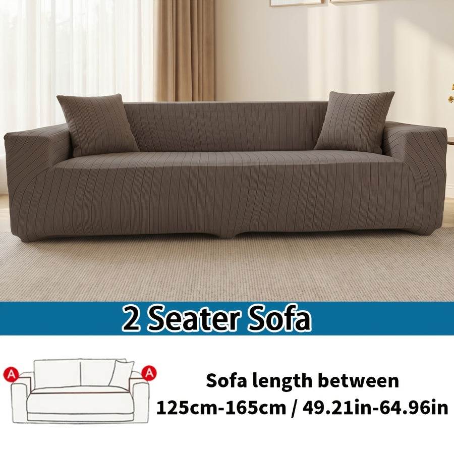 Housse de canapé extensible en polaire jacquard antidérapante