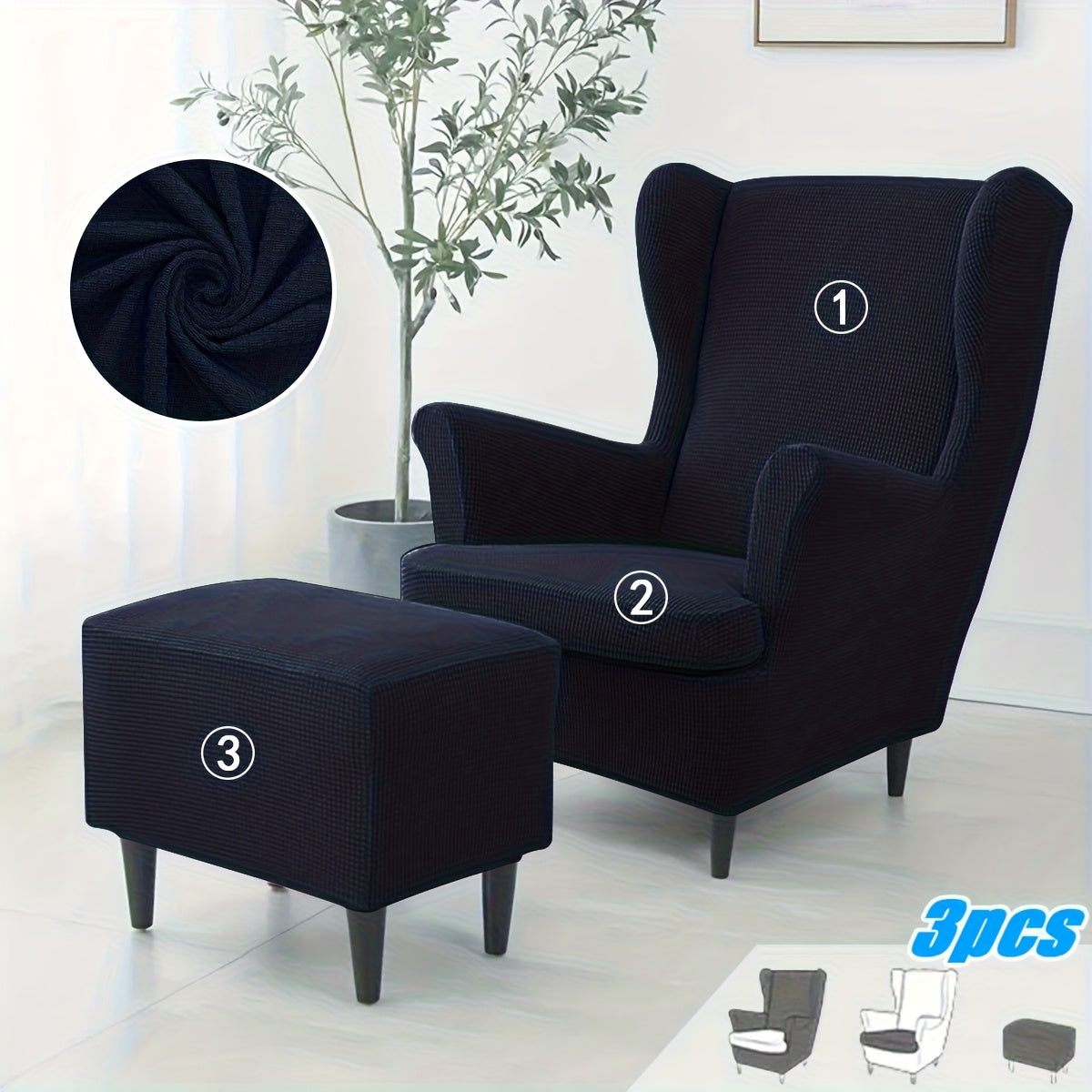 Housse de fauteuil extensible en polaire jacquard pour fauteuil, compatible fauteuil